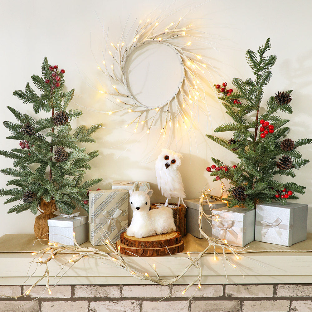 Winter White Woodland Decor - Owl or Deer | The Lakeside Collection