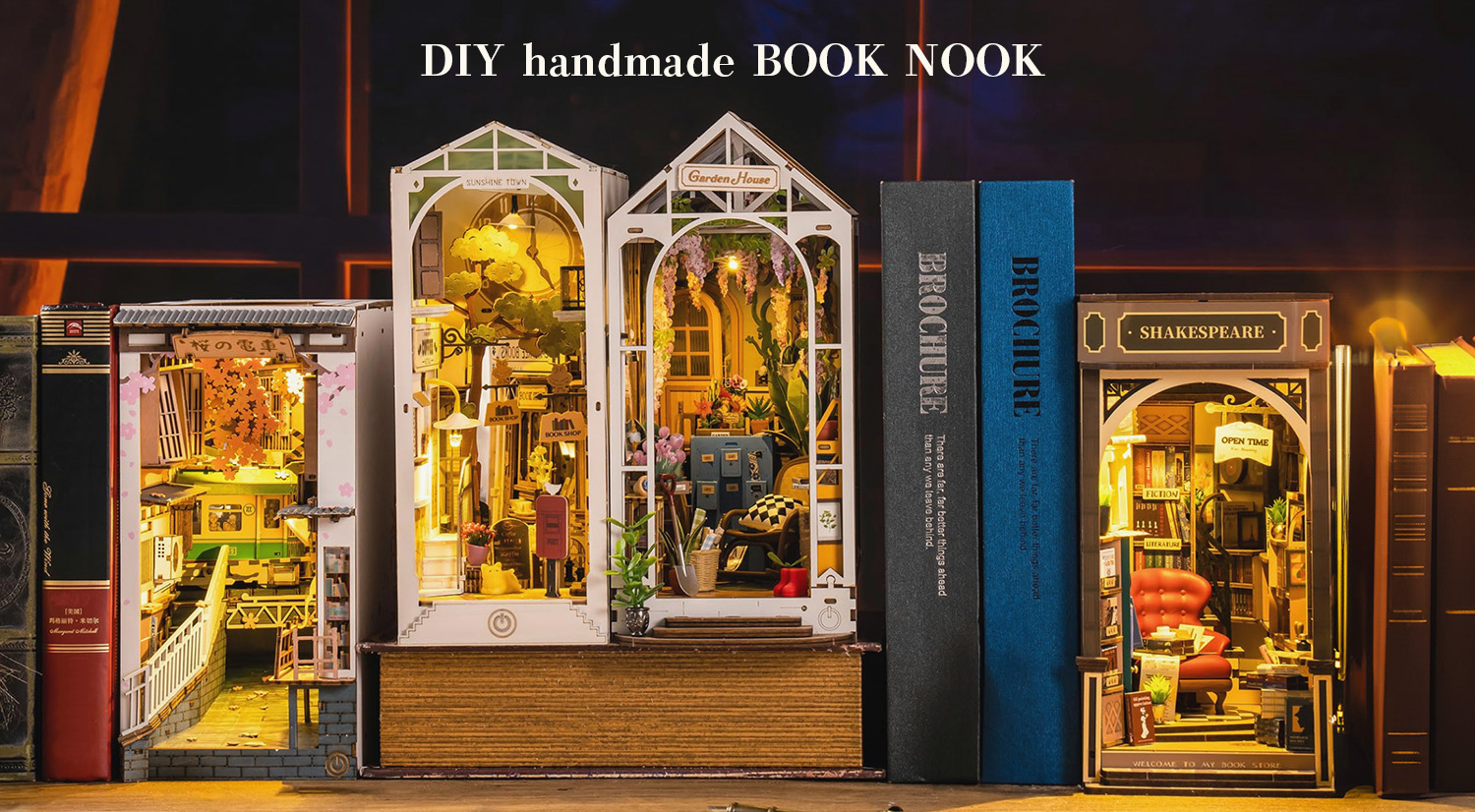 Rolife】サンシャインタウン Book Nook ブックヌーク ウッドパズル