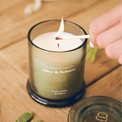 オリーブ＆ババス センテッドキャンドル 255g | Laline（ラリン