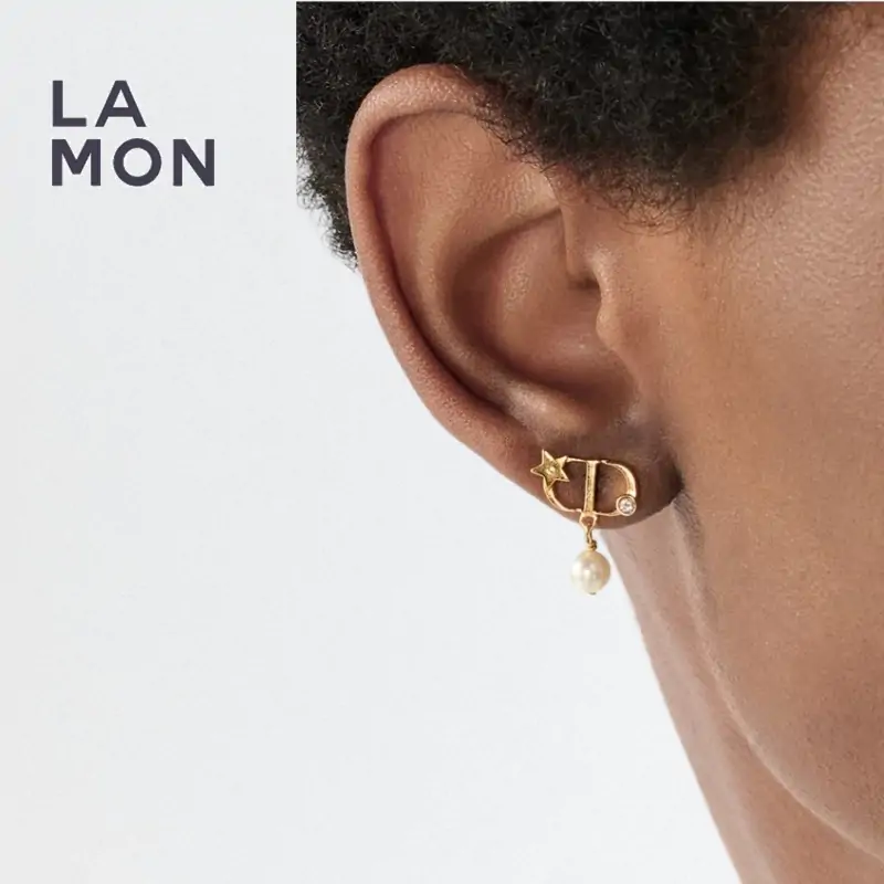 ディオール ピアス Dior Petit CD Lucky Star Earrings メタル レジン