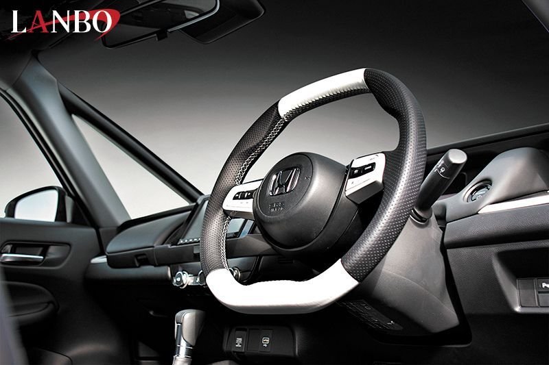 LANBO オリジナルステアリング ガングリップ : オールレザータイプ