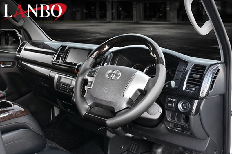 LANBO オリジナル ステアリング ガングリップ［ハイエース 200系4-8型］