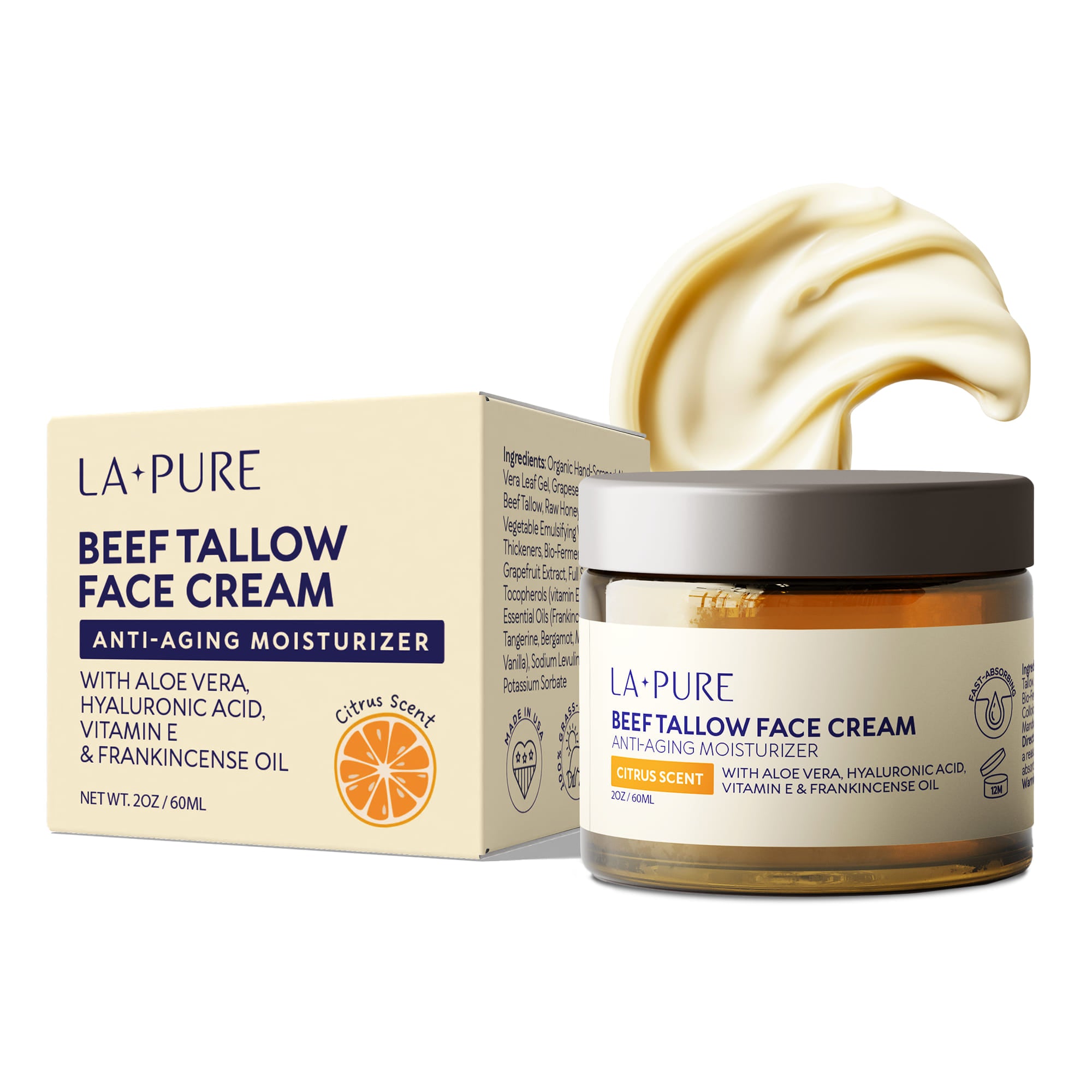 Beef Tallow Face Cream (2 oz)