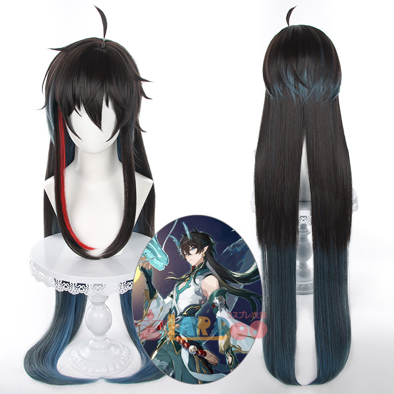 崩壊：スターレイル 丹恒 飲月君 コスプレウィッグ ネット付き 耐熱