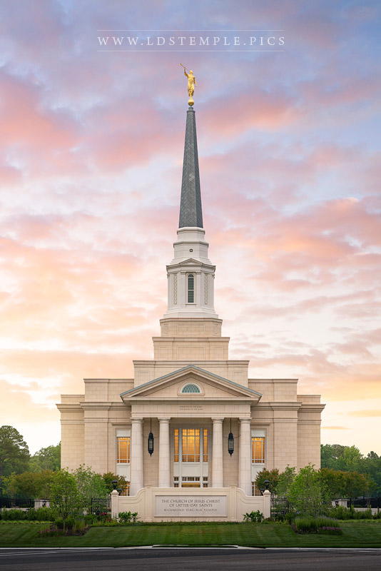 Richmond Temple Glorious Sunrise - LDS Temple Pictures