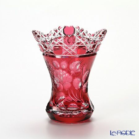 s*s様 赤色花模様のマイセンタンブラークリスタル s*s様 赤色花模様の