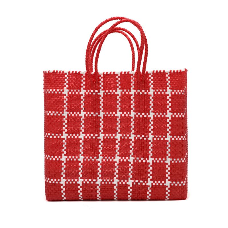 MERCADO BAG - ROMBO - Metallic Pink / White (L) | Letra｜レトラ