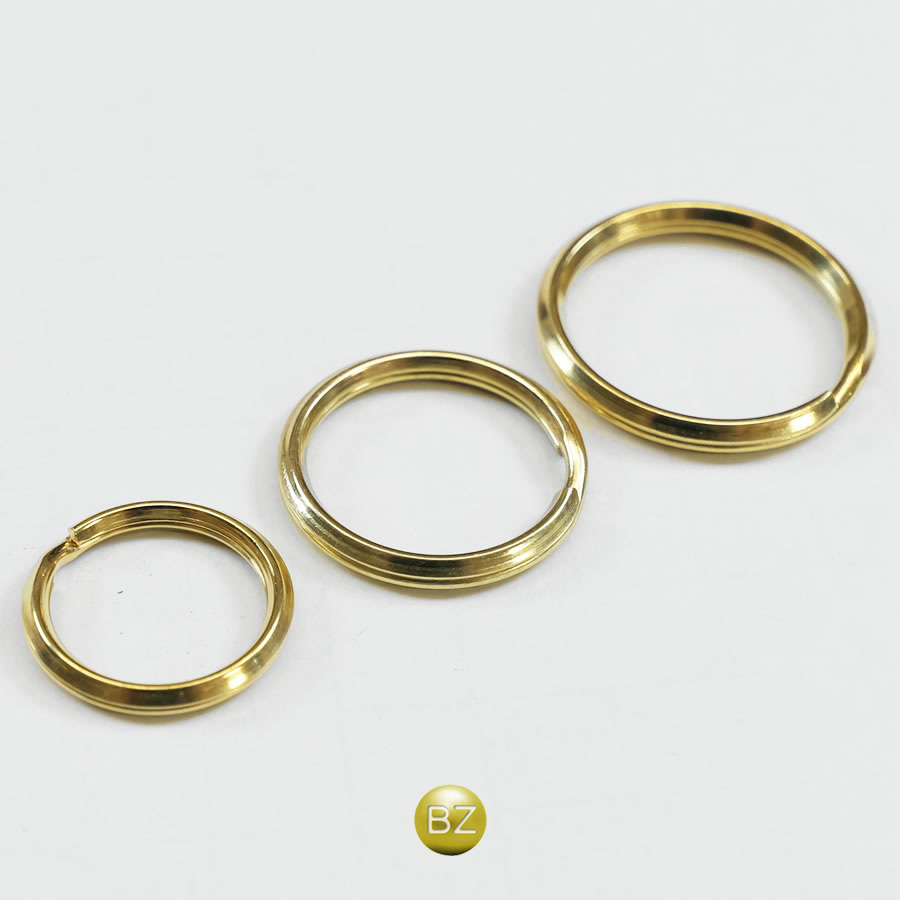 レザーワークス|金具・附属|カン・リング・コキ|真鍮二重リング(角押