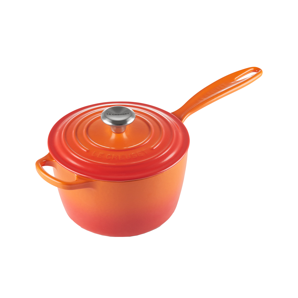 シグニチャー ソースパン 18cm オレンジ (シルバーツマミ) | 片手鍋