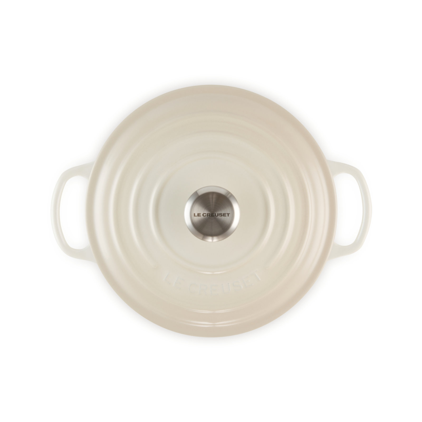 シグニチャー ココット・ロンド 22cm メレンゲ (シルバーツマミ