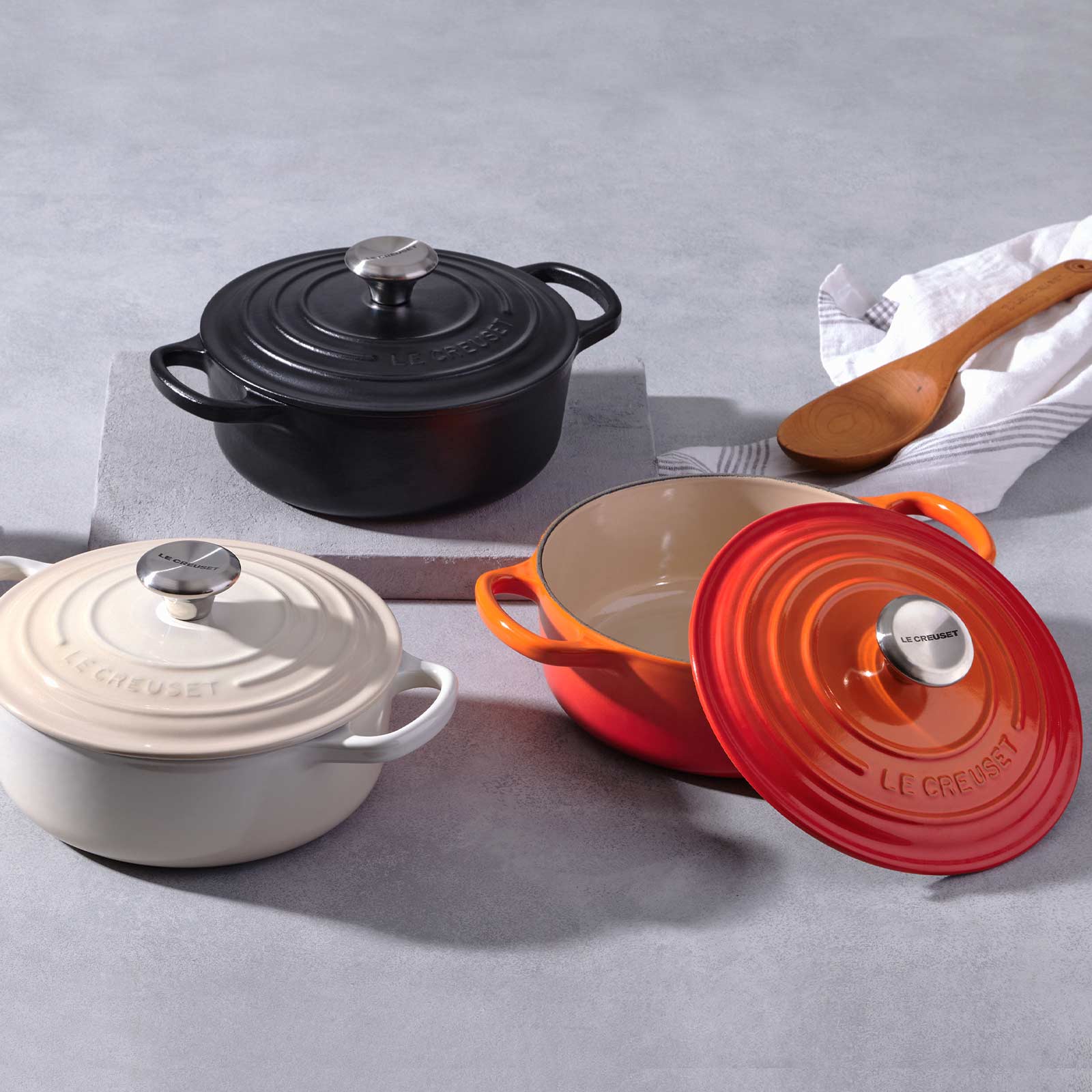 シグニチャー ココット・ジャポネーズ 18cm オレンジ (シルバーツマミ