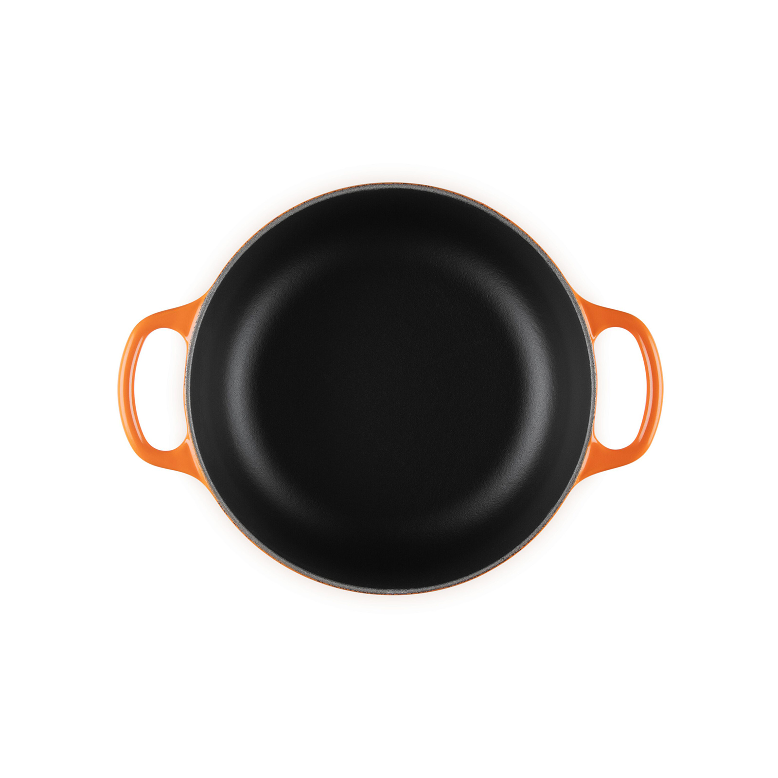 シグニチャー ココット・ロンド 20cm オレンジ (ブラックマット