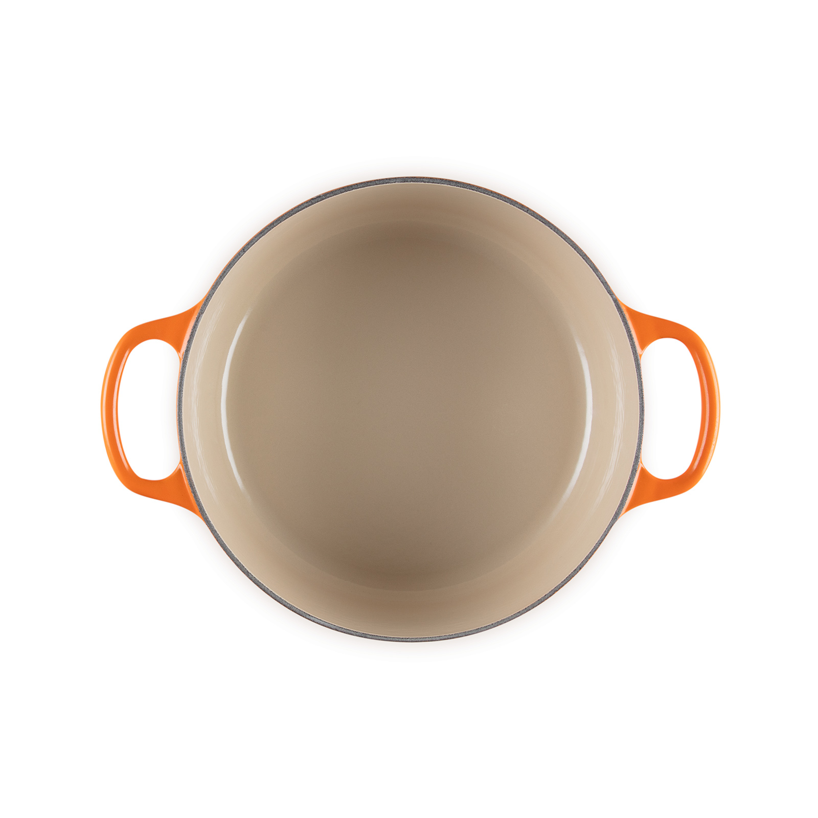 シグニチャー ココット・ロンド 22cm オレンジ (シルバーツマミ