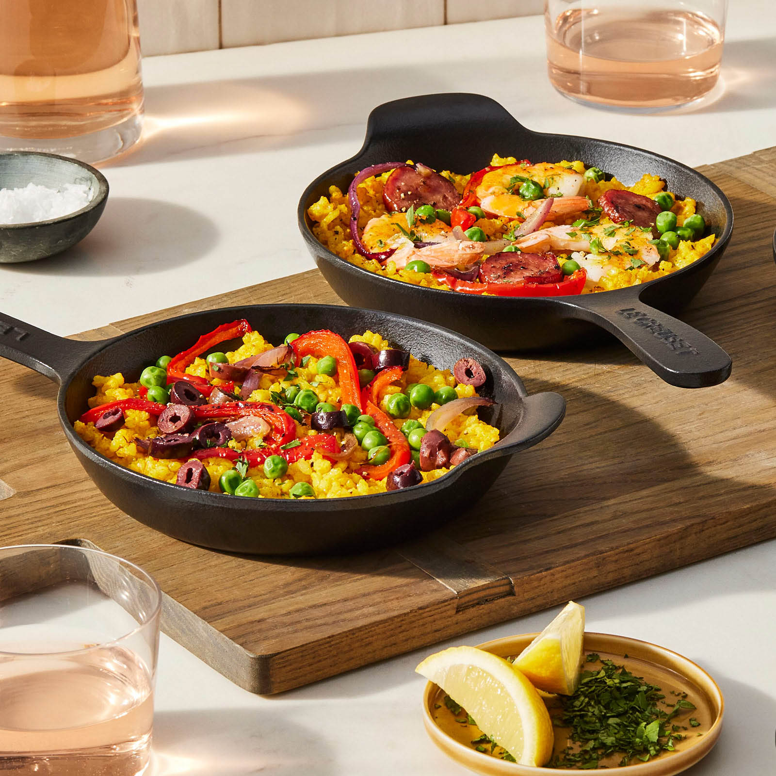 ミニ・スキレット 16cm (4個入り) マットブラック | 両手鍋 ｜ル