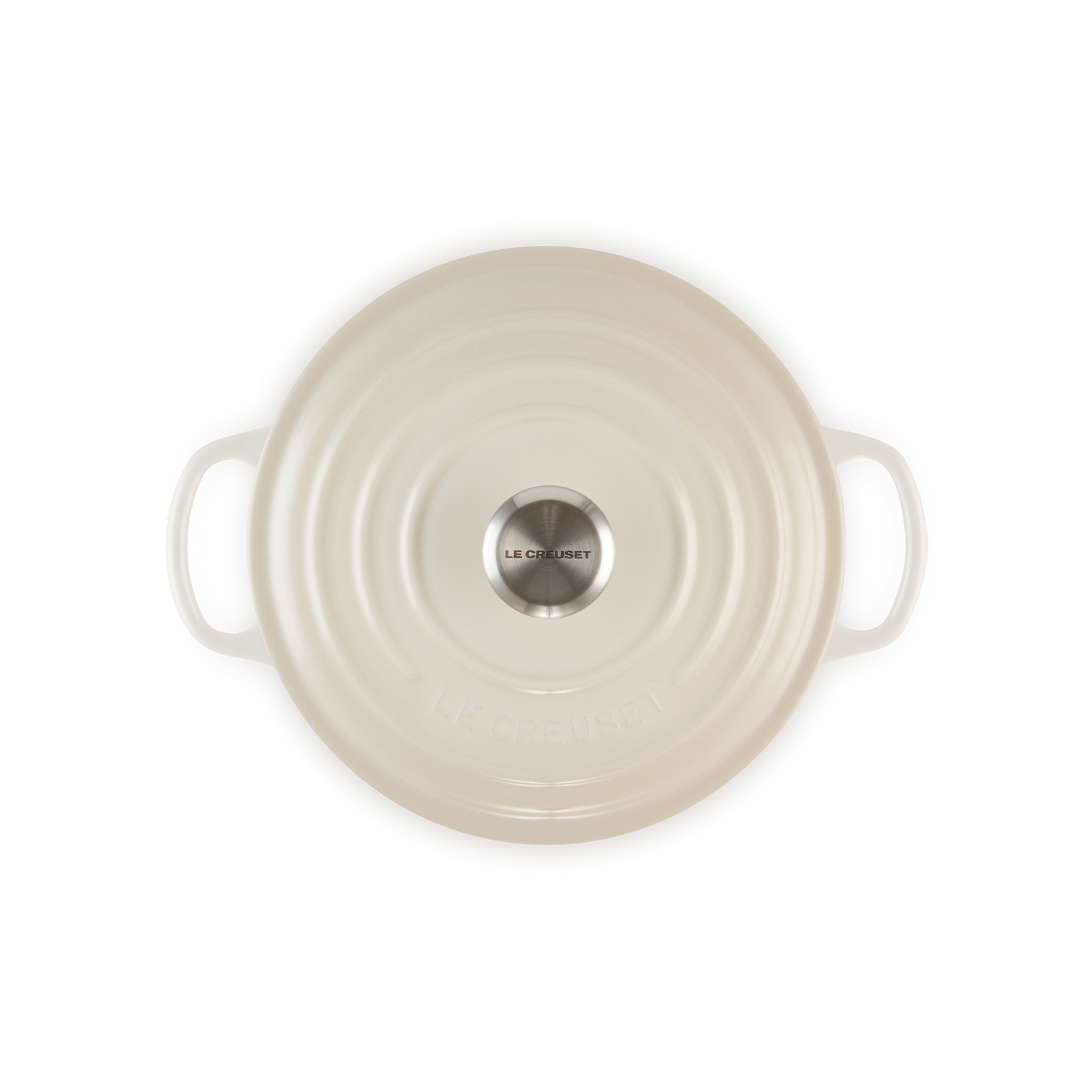 シグニチャー ココット・ロンド 20cm メレンゲ (シルバーツマミ