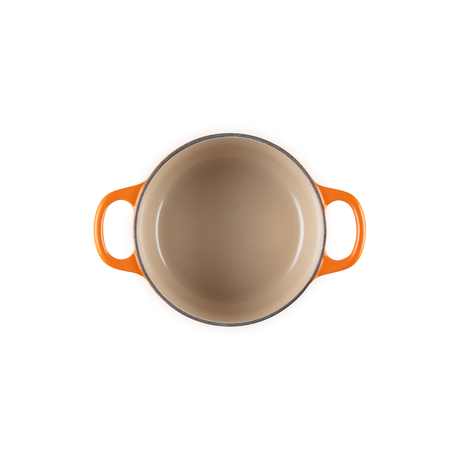 シグニチャー ココット・ロンド 14cm オレンジ (シルバーツマミ