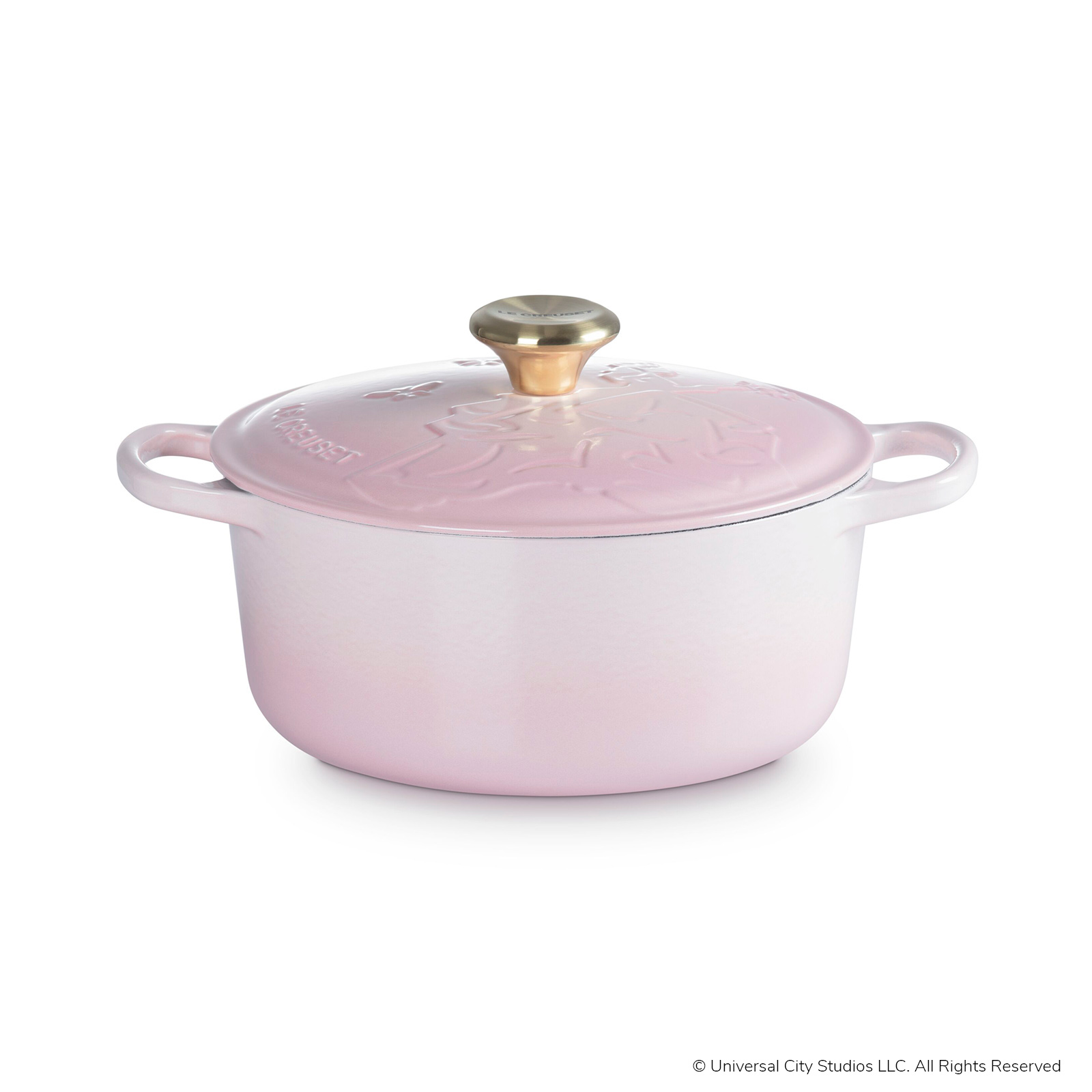 シグニチャー ココット・ロンド 24cm グリンダレリーフシェルピンク