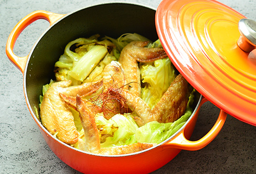 シグニチャー ココット・ロンド 20cm メレンゲ (シルバーツマミ