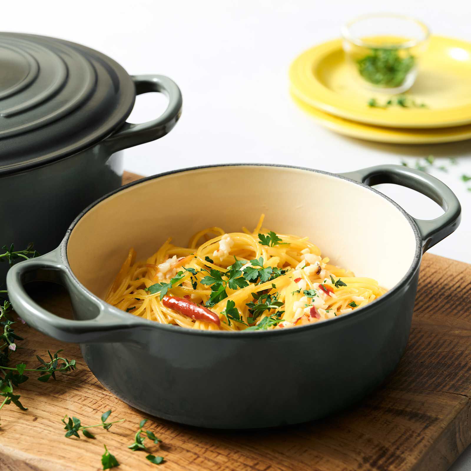 LE CREUSET ルクルーゼ ホーロー イエロー ミモザ 18cm 未使用品】 LE