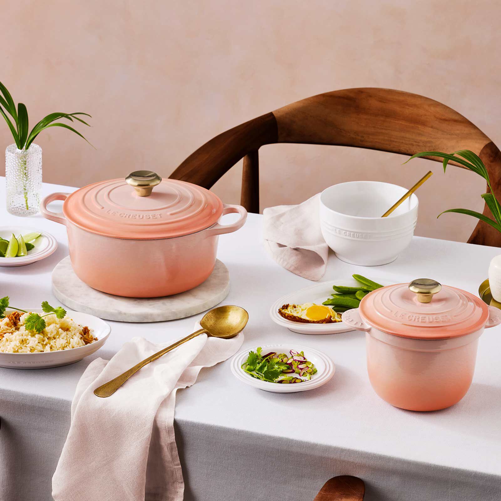 ルクルーゼ・ハート両手鍋20cm ストア ハート型ピンク両手鍋 LE