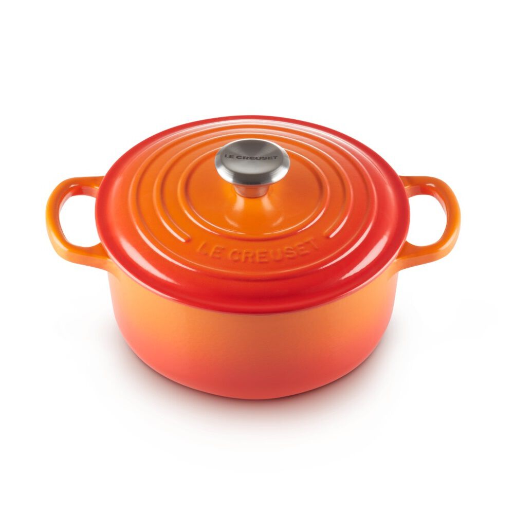 ☆未使用☆ LE CREUSET シグニチャー ココット・ロンド 20 オレンジ