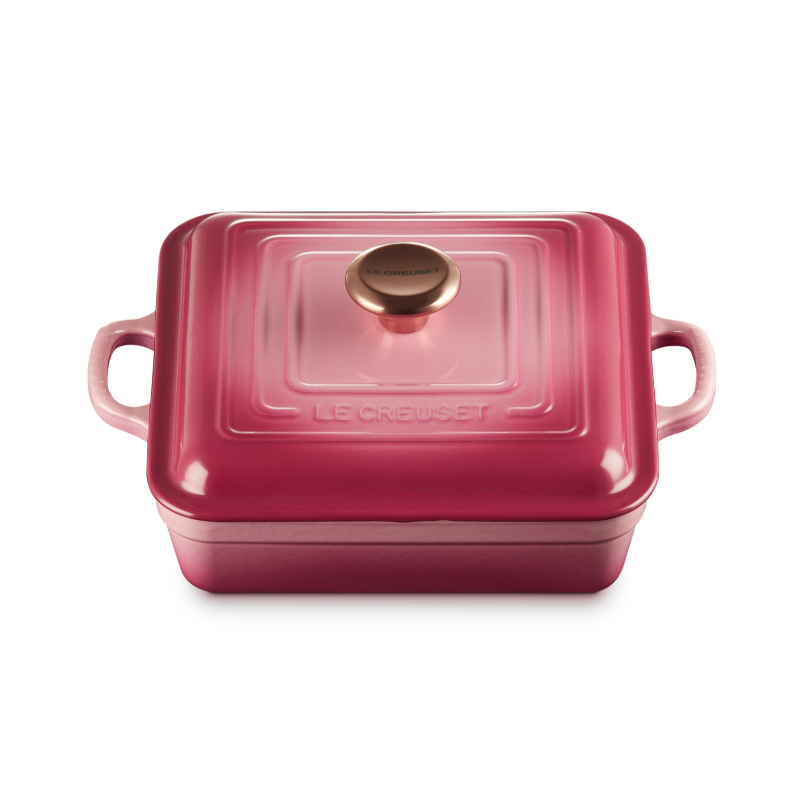 Square Shaped Casserole 24cm Berry (Copper Knob) 439 | Le Creuset