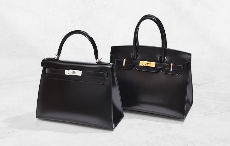 エルメス バーキンセリエ30 ブラック ボックスカーフ シルバー金具