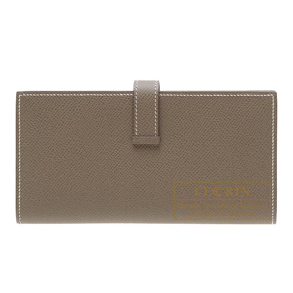 エルメス ベアンスフレ エトゥープ ヴォーエプソン シルバー金具