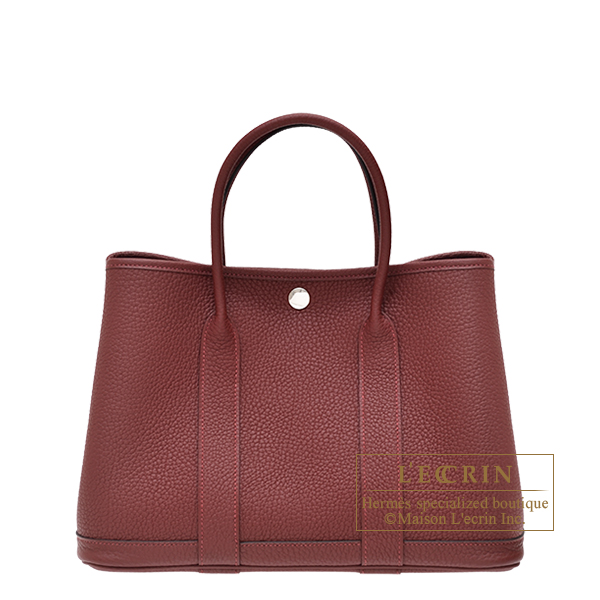 エルメス ガーデンパーティ30/TPM ルージュアッシュ ネゴンダ シルバー