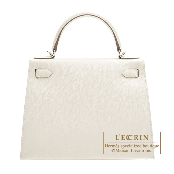 エルメス ケリー28/外縫い クレ ヴォーエプソン シルバー金具