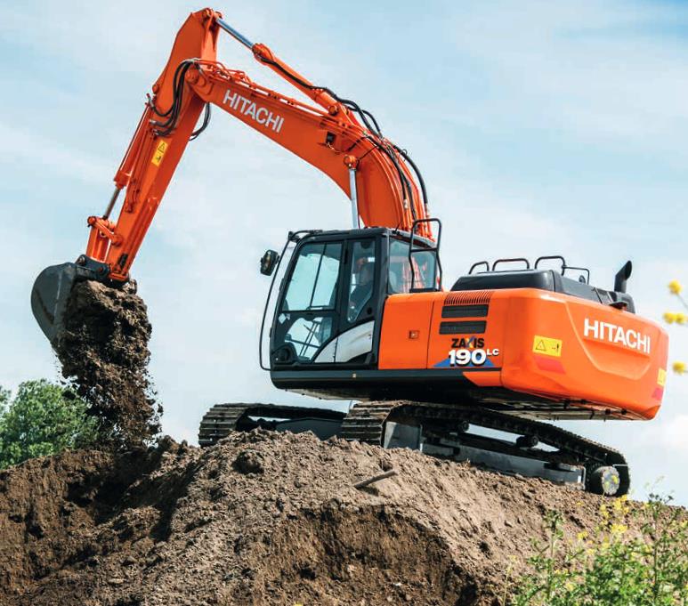 Hitachi ZX190LCN-6 excavator specs & dimensions (2016 - 2021