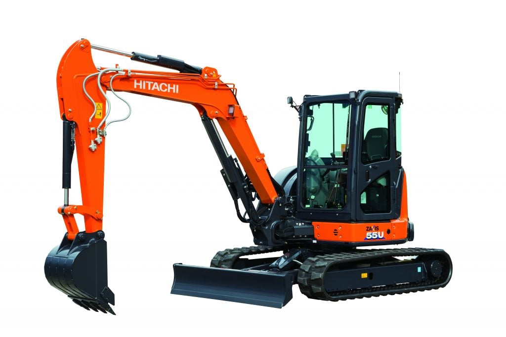 Hitachi ZX55U-6 excavator specs & dimensions (2019 - 2026