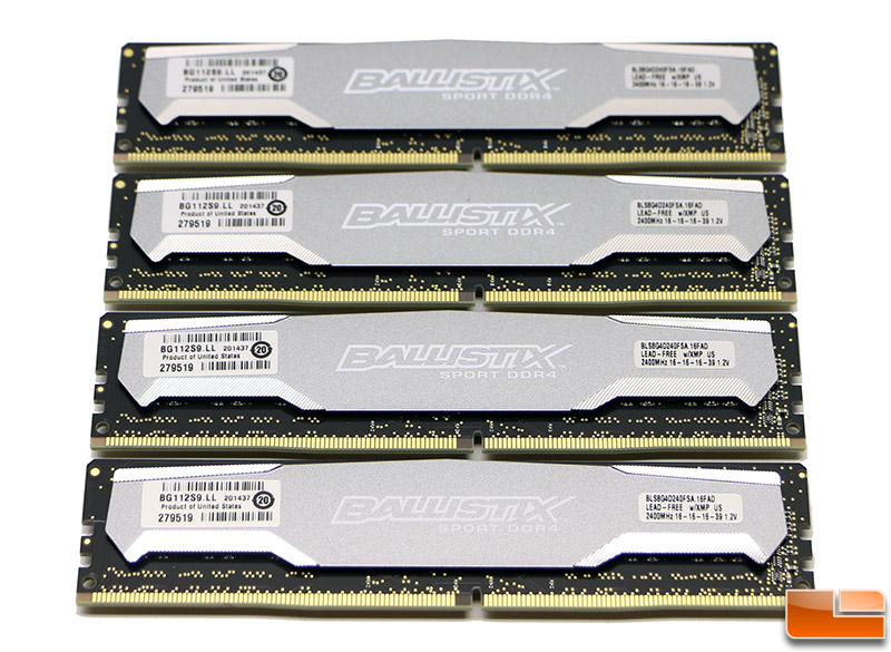 Crucial Ballistix Sport DDR4 2400MHz 32GB Memory Kit Review