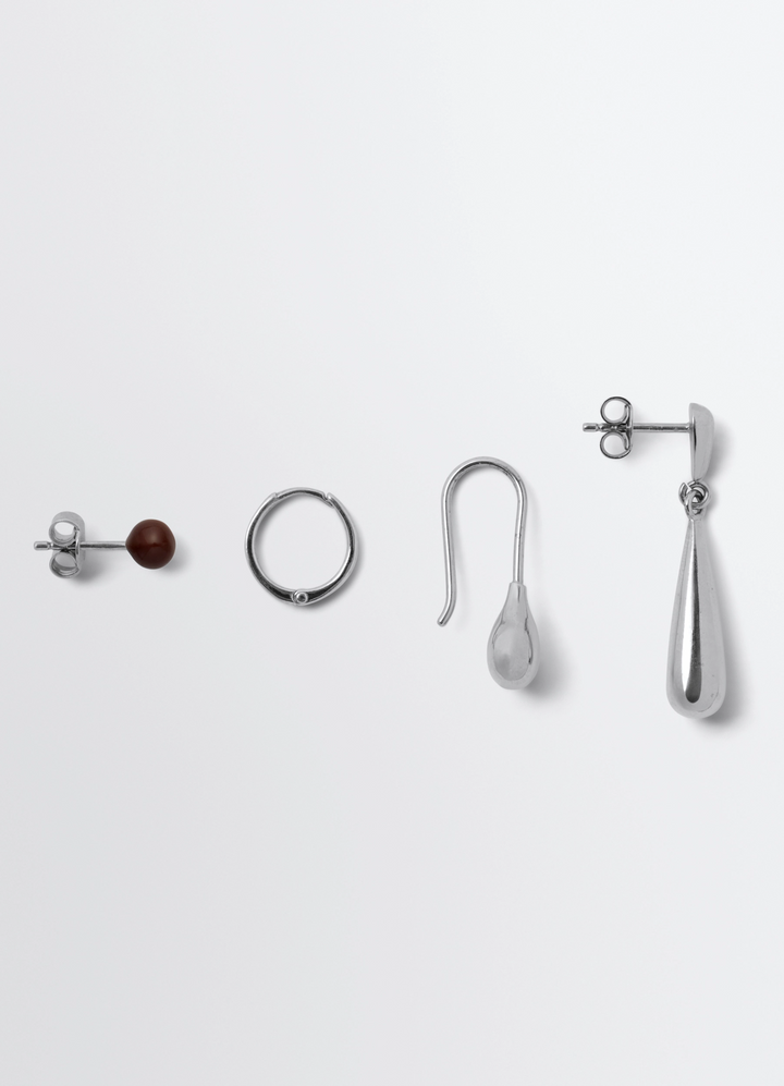 CLASSIC HOOPS S IN SILVER - Silver - Rhodium Silver - Unisex | LEMAIRE