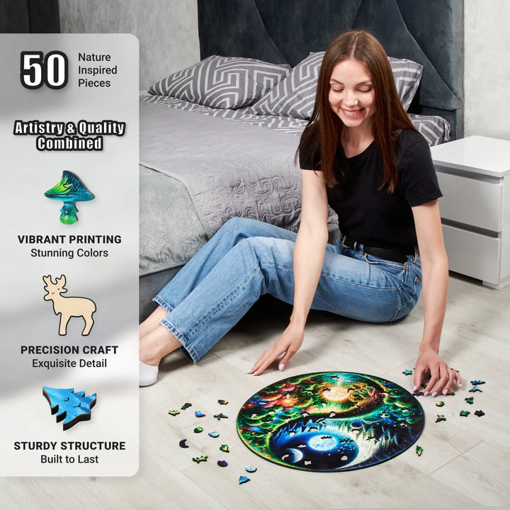 Wooden Puzzle for Adults – Yin Yang 500-Piece Art – LEOGOR