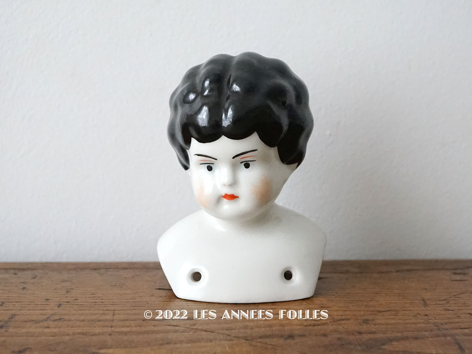 アンティーク チャイナヘッドドール 大きなショルダーヘッド 10.5×7.6