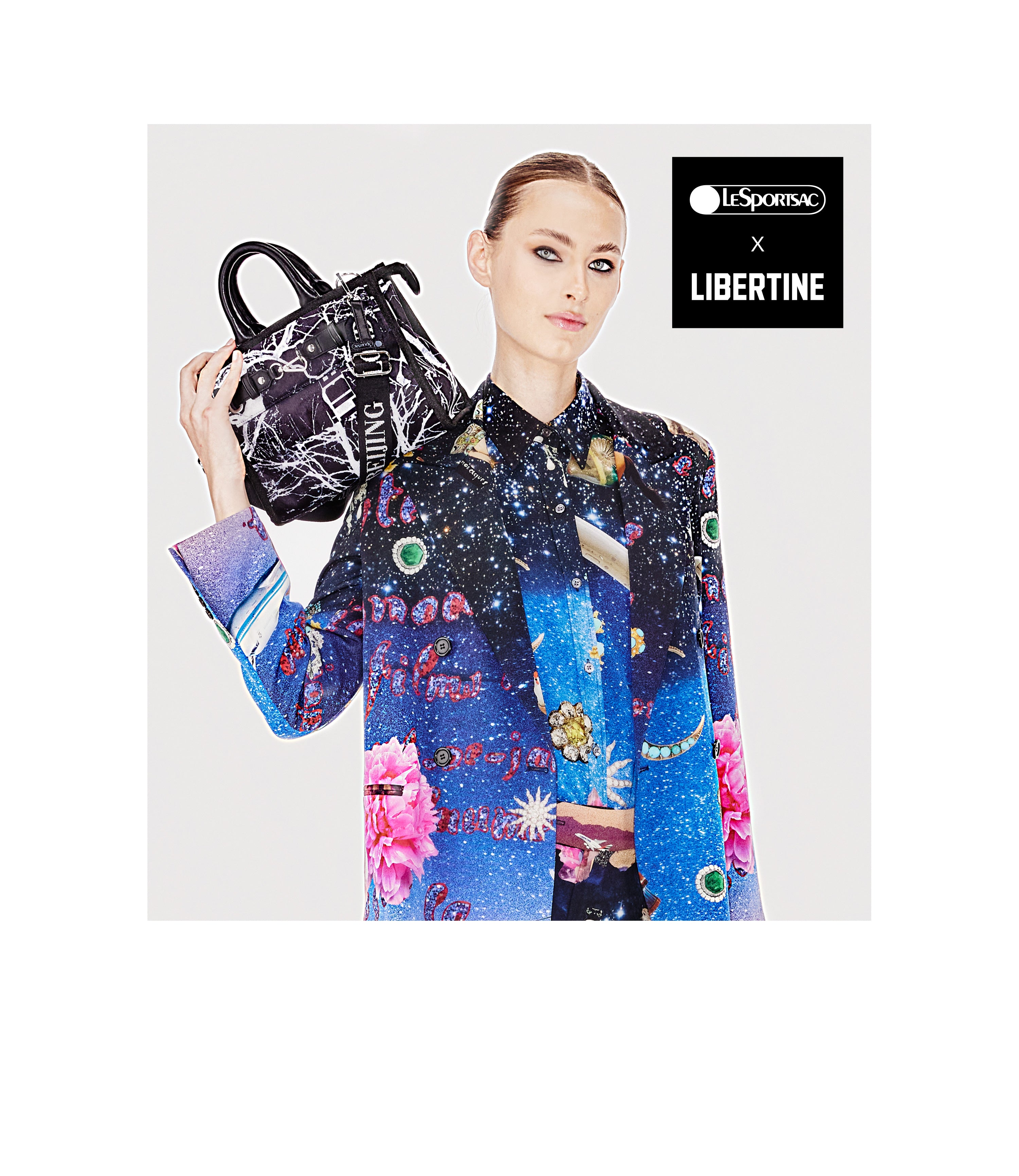 Small Johnny Go Lightly - LeSportsac x Libertine Midnight Forest