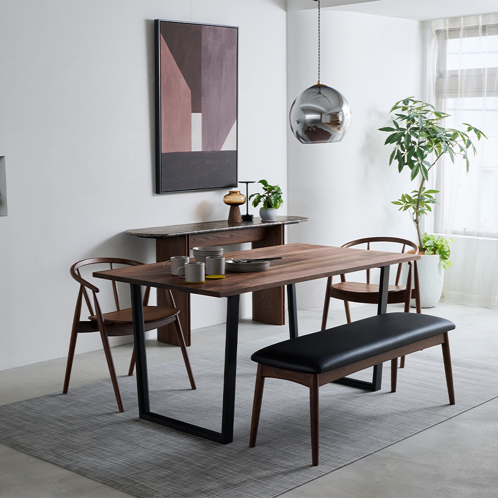 North（ノース） 100 ダイニングベンチ（ウォールナット） - ベンチの