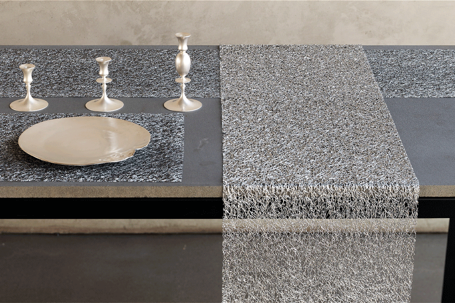 Chilewich(チルウィッチ)テーブルランナーMetallic Lace(メタリック