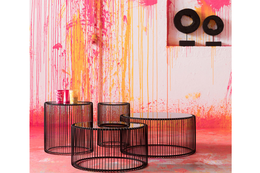 ワイヤーブラック(2/Set) サイドテーブル - サイドテーブルの通販