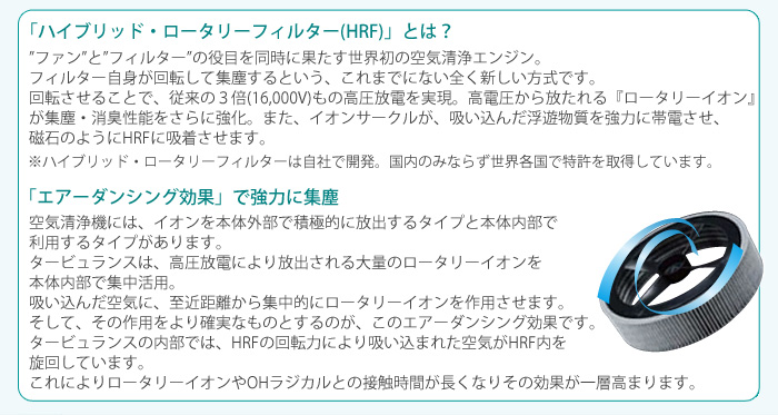 高速回転で微粒子はもちろん、においまで取り去る。パワフル空気清浄機。
