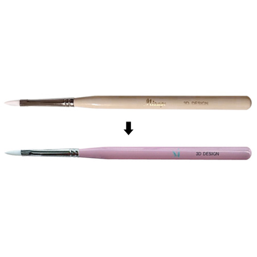 Mirage | 3Dデザイン白ナイロンブラシ | ライフビューティーネイルプロ