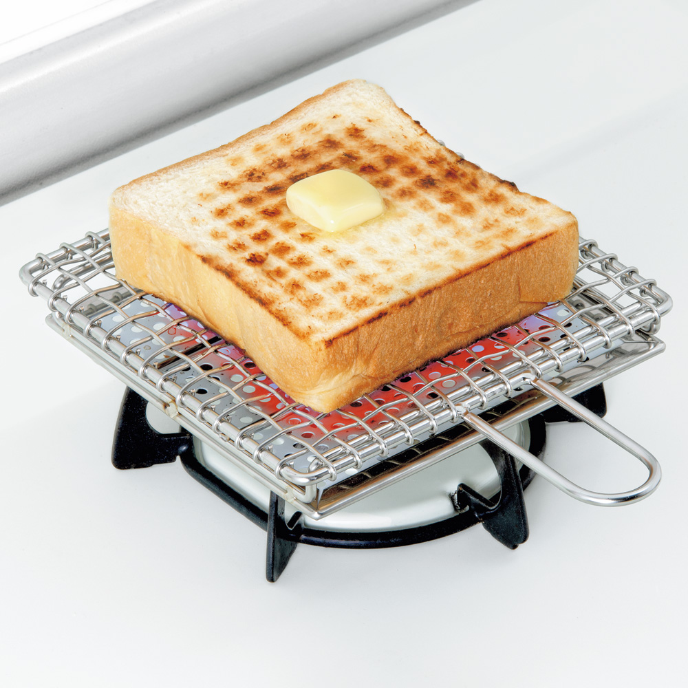 金網つじ 手付きセラミック付き焼き網（小） | ライトアップオンライン