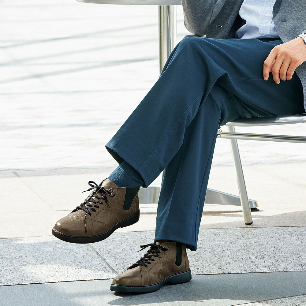 金谷製靴 金谷さんの柔らかサイドゴアレースアップブーツ | ライト