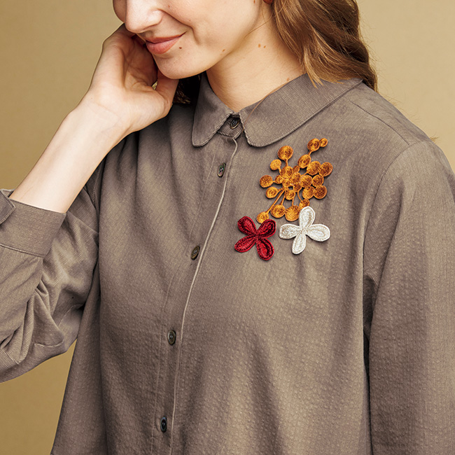 ga.la 刺しゅうブローチ／3点セット | ライトアップオンラインストア