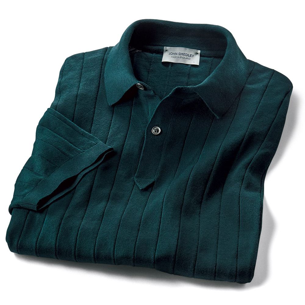 ジョン スメドレー シーアイランドコットン・針抜きニットポロシャツ