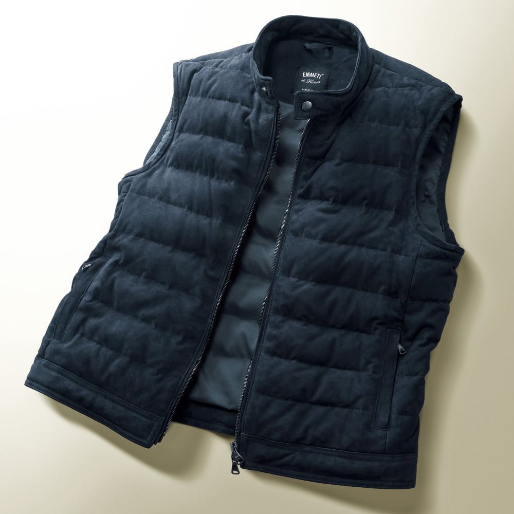 エンメティ レザーダウンベスト／JURI DOWN VEST | ライトアップ