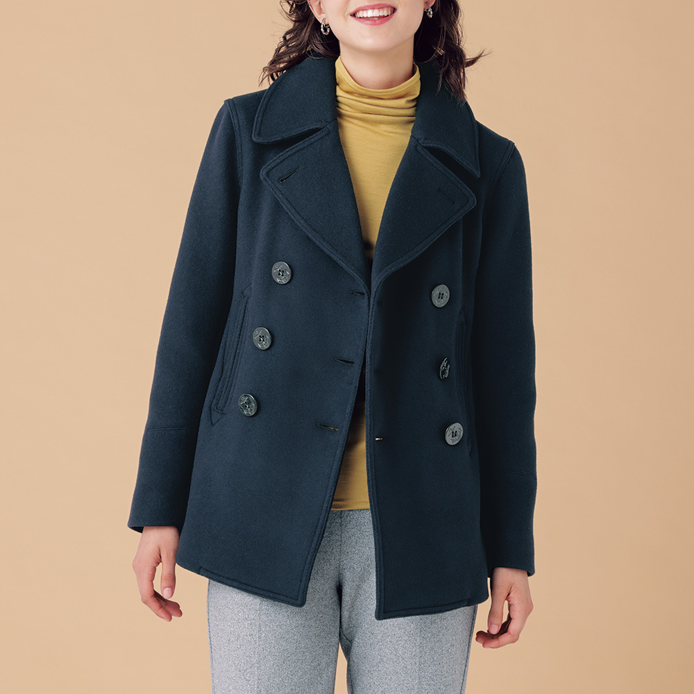 グロヴァオール ウール混ピーコート | ライトアップオンラインストア