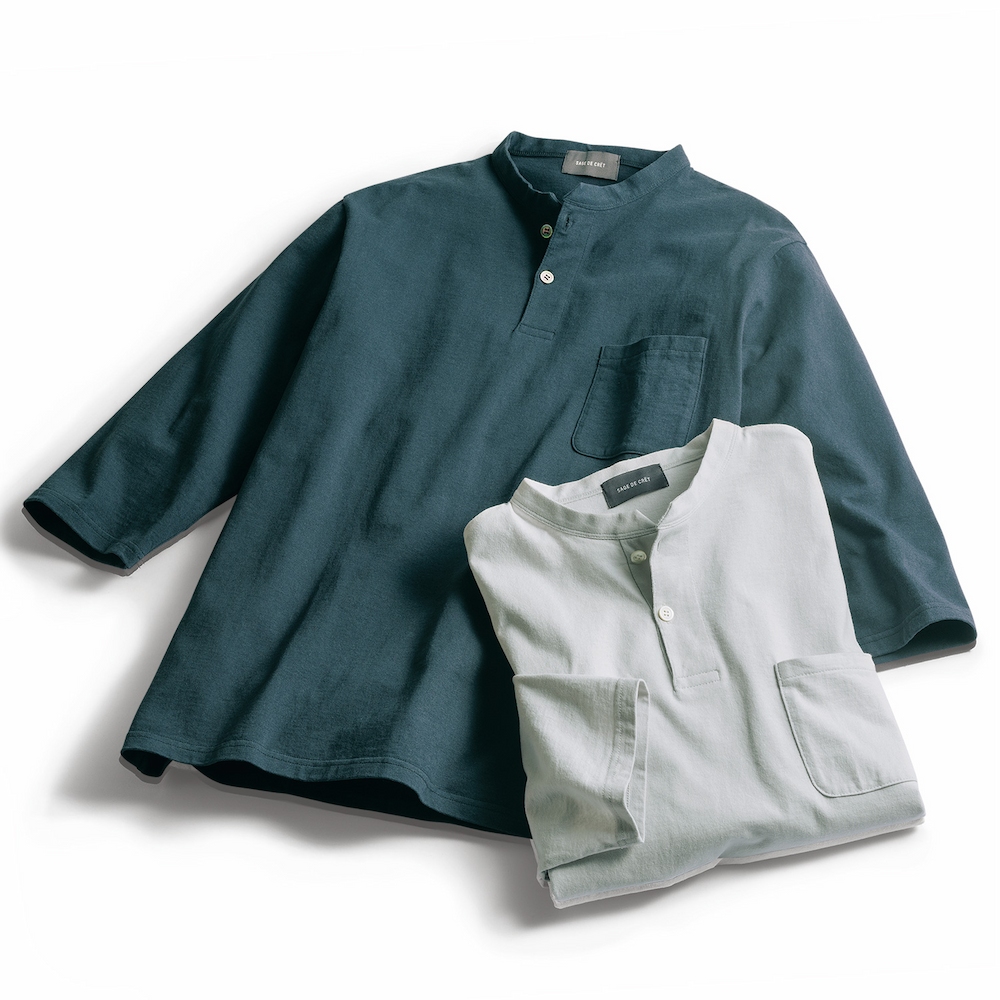 千田仁寿 ヘンリーネック七分袖Tシャツ | ライトアップオンラインストア