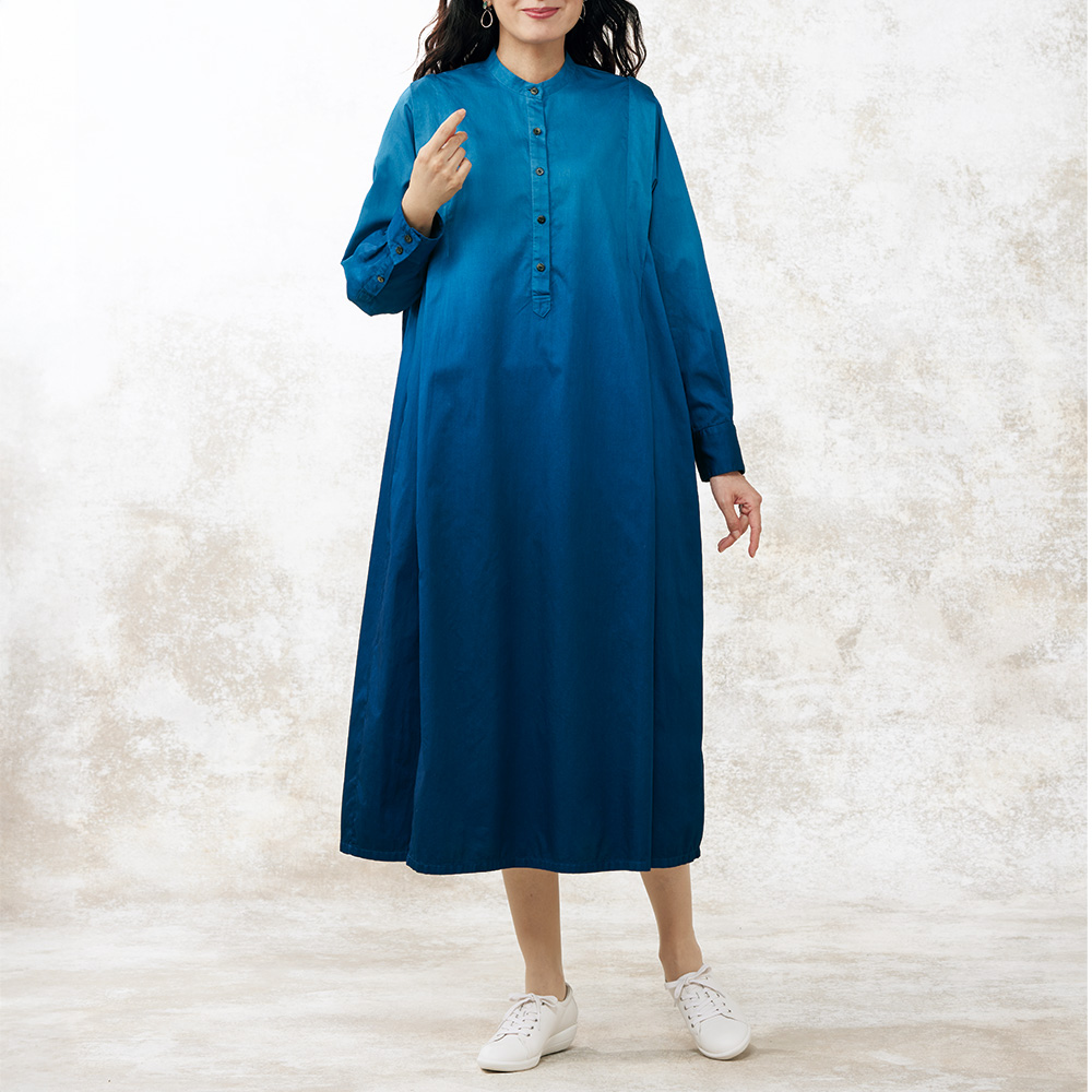 壺草苑 天然藍染・ワンピース | ライトアップオンラインストア